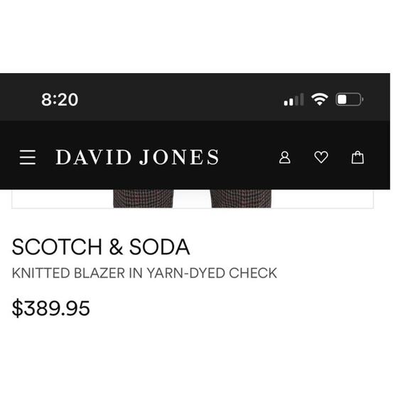 Scotch & Soda Knitted Blazer SZ L and Pant W 34 X 32 L Suit Checker Plaid - Picture 15 of 15